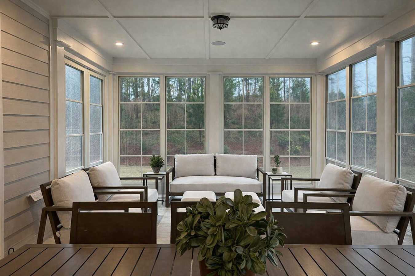 Patio-to-sunroom conversion